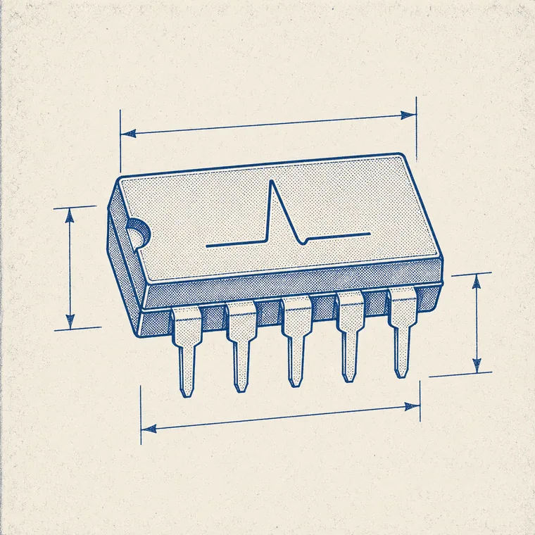 DGNR-01 shown as an 8-pin integrated circuit package